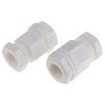 RS PRO White Plastic Cable Gland, M20 Thread, 8mm Min, 13mm Max, IP55