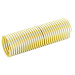 Merlett Plastics PVC Hose, Yellow, 58.2mm External Diameter, 10m Long, Reinforced, 220mm Bend Radius, Liquid Food