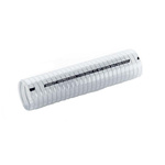 Merlett Plastics PVC Flexible Tube, Clear, 35.5mm External Diameter, 5m Long, Reinforced, 90mm Bend Radius, Liquid Food