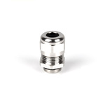 RS PRO Metallic Nickel Plated Brass Cable Gland, M12 Thread, 3mm Min, 6.5mm Max, IP68