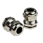 RS PRO Metallic Nickel Plated Brass Cable Gland, M16 Thread, 5mm Min, 10mm Max, IP68