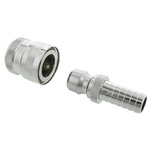 Straight Male Hose Coupling 1/2in Straight Coupler, 1/2 in BSP Female, Brass