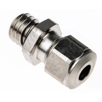 SES Sterling A1 Series Metallic Nickel Plated Brass Cable Gland, M6 Thread, 2.5mm Min, 3mm Max, IP68, IP69K