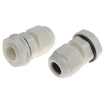 RS PRO White Nylon Cable Gland, M12 Thread, 3mm Min, 6.5mm Max, IP68