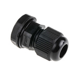 RS PRO Black Nylon Cable Gland, M12 Thread, 3mm Min, 6.5mm Max, IP68