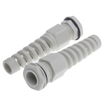 RS PRO Grey Nylon Cable Gland, PG11 Thread, 5mm Min, 10mm Max, IP68