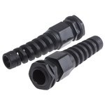RS PRO Black Nylon Cable Gland, PG11 Thread, 5mm Min, 10mm Max, IP68