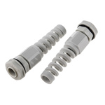 RS PRO Grey Nylon Cable Gland, M12 Thread, 3mm Min, 6.5mm Max, IP68