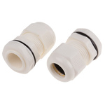 RS PRO White Nylon Cable Gland, M20 Thread, 10mm Min, 14mm Max, IP68