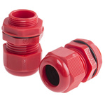 RS PRO Red Nylon Cable Gland, M25 Thread, 13mm Min, 18mm Max, IP68
