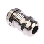 RS PRO Metallic Nickel Plated Brass Cable Gland, PG7 Thread, 3mm Min, 6.5mm Max, IP68