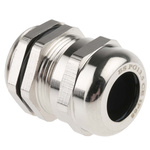 RS PRO Metallic Nickel Plated Brass Cable Gland, PG13.5 Thread, 6mm Min, 12mm Max, IP68