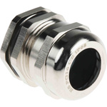 RS PRO Metallic Nickel Plated Brass Cable Gland, PG16 Thread, 8mm Min, 14mm Max, IP68