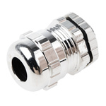 RS PRO Metallic Nickel Plated Brass Cable Gland, PG9 Thread, 4mm Min, 8mm Max, IP68