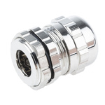 RS PRO Metallic Nickel Plated Brass Cable Gland, PG11 Thread, 5mm Min, 10mm Max, IP68
