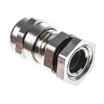 SIB SIB-TEC Series Metallic Nickel Plated Brass Cable Gland, M12 Thread, 2.5mm Min, 6.5mm Max, IP68