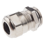 SIB SIB-TEC Series Metallic Nickel Plated Brass Cable Gland, M16 Thread, 4mm Min, 9.5mm Max, IP68