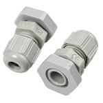 SIB SIB-TEC Series Grey PA 6 Cable Gland, M12 Thread, 2.5mm Min, 6.5mm Max, IP68