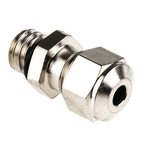 SES Sterling A1 Series Metallic Nickel Plated Brass Cable Gland, M6 Thread, 2mm Min, 2.5mm Max, IP68, IP69K