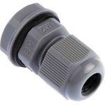 HellermannTyton NGM Series Grey Nylon Cable Gland, M12 Thread, 3mm Min, 6.5mm Max, IP68