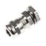 SIB SIB-TEC Series Metallic Nickel Plated Brass Cable Gland, PG7 Thread, 2.5mm Min, 6.5mm Max, IP68