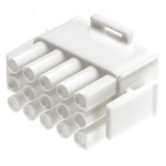 TE Connectivity, Universal MATE-N-LOK Male Connector Housing, 6.35mm Pitch, 15 Way, 3 Row