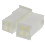 Molex, Mini-Fit Jr Male Connector Housing, 4.2mm Pitch, 4 Way, 2 Row