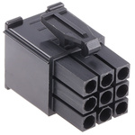 TE Connectivity, Mini-Universal MATE-N-LOK Male Connector Housing, 4.2mm Pitch, 9 Way, 3 Row