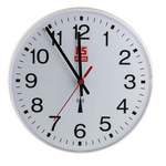 RS PRO Radio Controlled White Wall Clock, 255mm