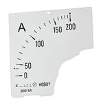 HOBUT 0/200A Meter Scale for 200/5A CT