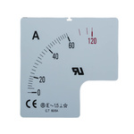 RS PRO 60A Meter Scale For Use With 72 x 72 Analogue Panel Ammeter