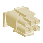TE Connectivity, Universal MATE-N-LOK Male Connector Housing, 6.35mm Pitch, 6 Way, 2 Row