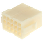 TE Connectivity, Mini-Universal MATE-N-LOK Female Connector Housing, 4.2mm Pitch, 15 Way, 3 Row
