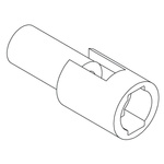 Molex, STANDARD .062" Male Connector Housing, 1.57mm Pitch, 1 Way, 1 Row