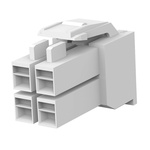TE Connectivity, AMP Universal Power Male Connector Housing, 4mm Pitch, 4 Way, 2 Row