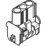 Molex, MLX Female Connector Housing, 3 Way, 1 Row