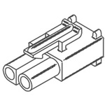 Molex, STANDARD .093" Female Connector Housing, 6.7mm Pitch, 2 Way, 1 Row