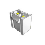 Samtec, ISDF Male Crimp Connector Housing, 1.27mm Pitch, 40 Way, 2 Row