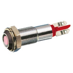 Signal Construct Red Indicator, Solder Tab Termination, 24 V, 8mm Mounting Hole Size
