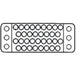 TE Connectivity, M Female Connector Housing, 3.81mm Pitch, 75 Way, 6 Row