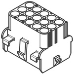 Molex, MLX Female Connector Housing, 6.35mm Pitch, 15 Way, 3 Row