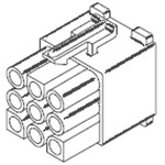 Molex, STANDARD .093" Male Connector Housing, 6.7mm Pitch, 9 Way, 3 Row