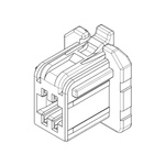 Molex, 204523 Receptacle Crimp Connector Housing, 1.25mm Pitch, 4 Way, 2 Row