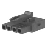 Molex, 215759-1004 Receptacle Crimp Connector Housing, 3mm Pitch, 4 Way, 1 Row Horizontal