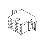 Molex Receptacle Crimp Connector Housing, 3.68mm Pitch, 15 Way, 3 Row