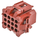 TE Connectivity, Miniature Rectangular II Male Connector Housing, 4.19mm Pitch, 12 Way, 4 Row