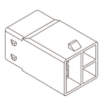 Molex, VersaBlade Male Connector Housing, 6.2mm Pitch, 4 Way, 2 Row