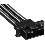 Hirose, DF60 Male Connector Housing, 10.16mm Pitch, 3 Way, 1 Row