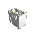 Samtec, ISD2 Male Crimp Connector Housing, 2mm Pitch, 10 Way, 2 Row