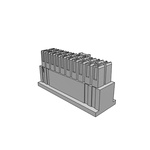 Samtec, IPD1 Male Crimp Connector Housing, 2.54mm Pitch, 20 Way, 2 Row